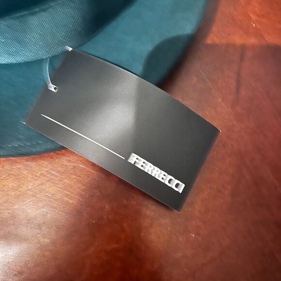 Ferrecci Green Wool Fedora Hat With Red Feather Accent Stylish Formal Design For - Picture 6 of 16